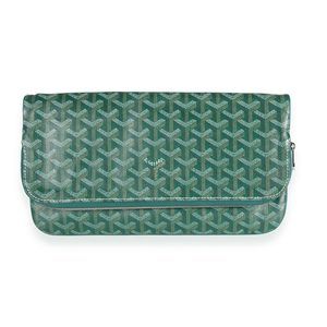 Goyard Green Goyardine Saint Marie Soft Clutch